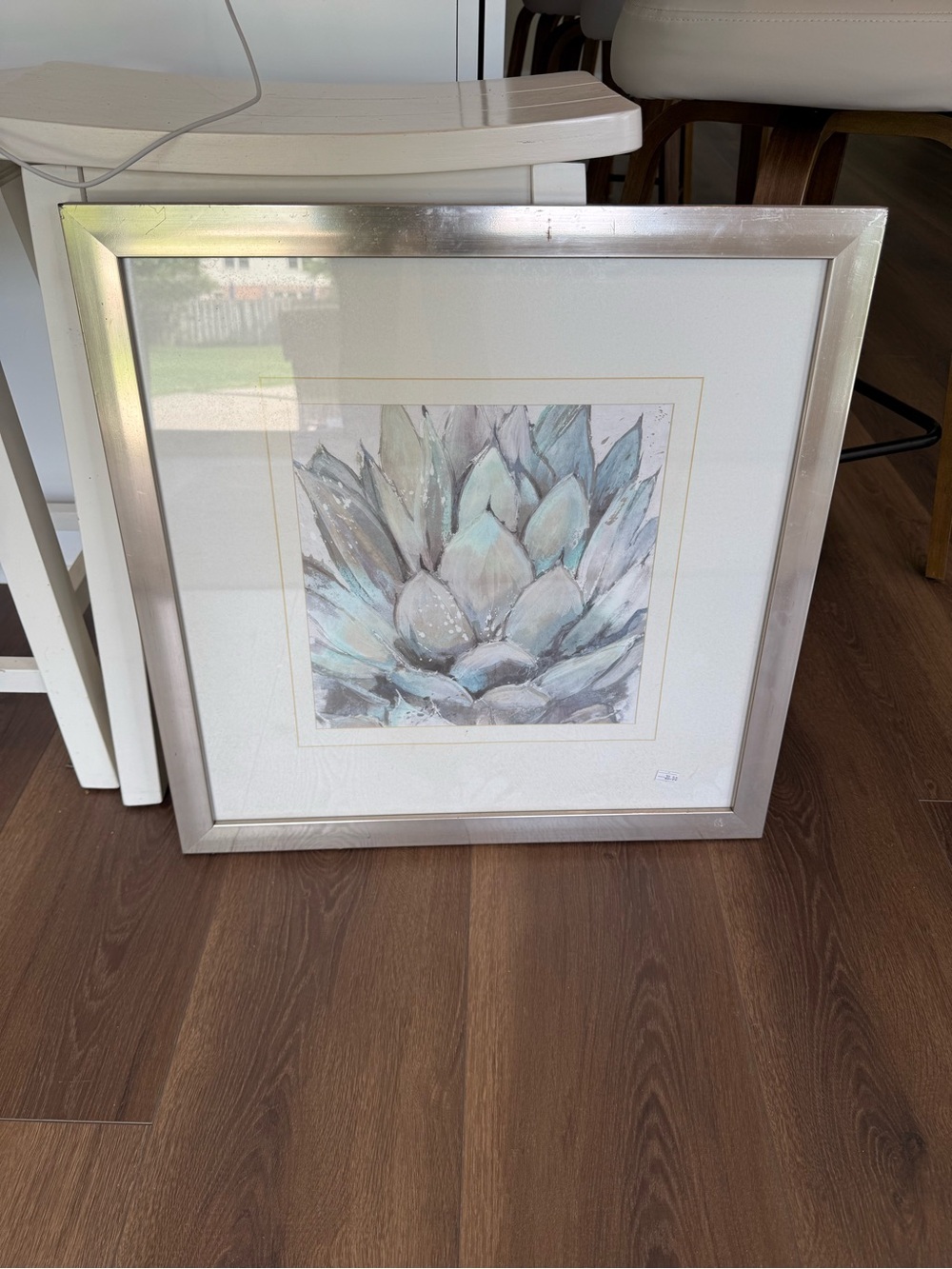 Succulent art piece 20x20
